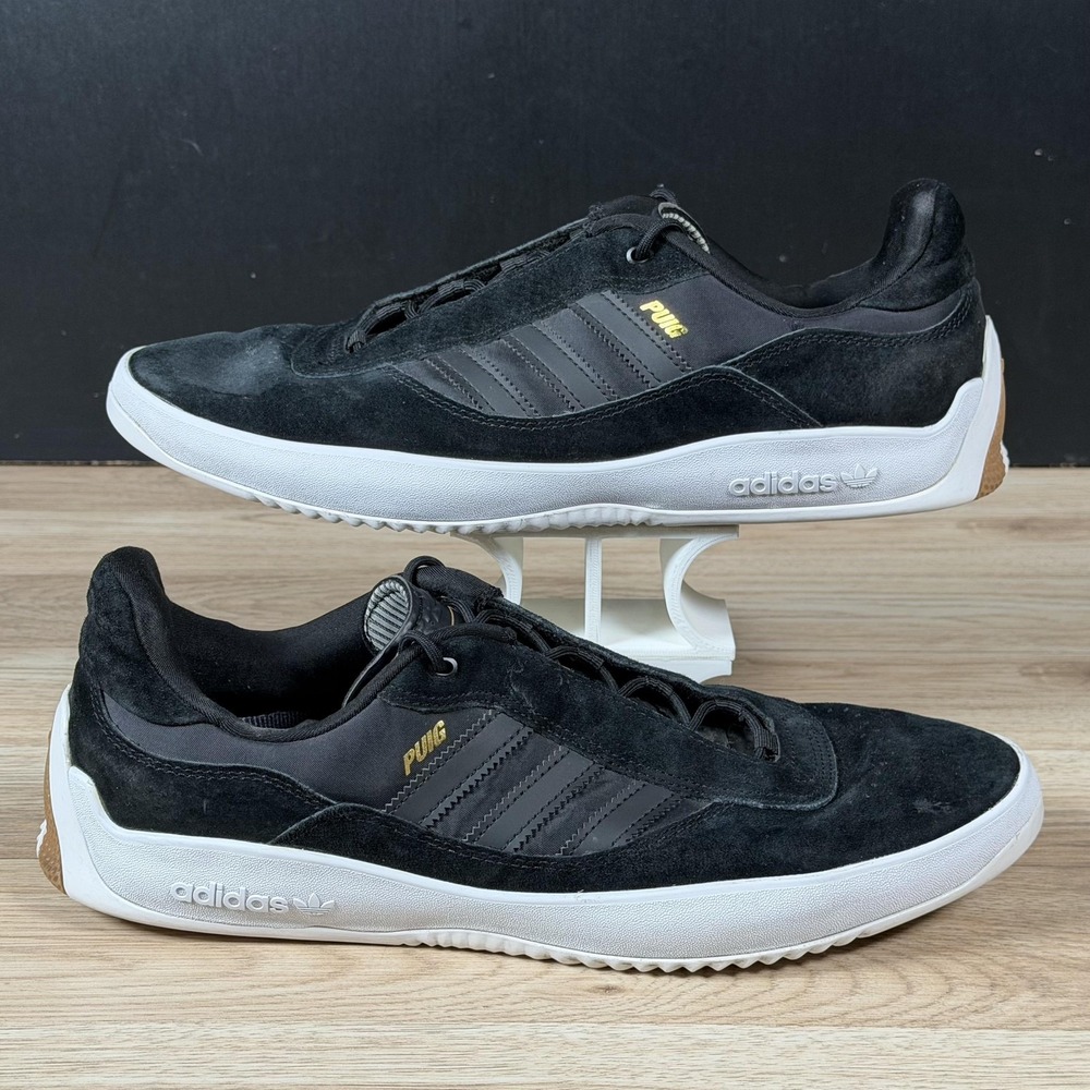 Adidas Puig Shoes Mens Size 12‎ Black Suede Athletic Skate Sneakers GW3149